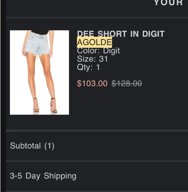 AGOLDE Dee Shorts Denim - Image 2