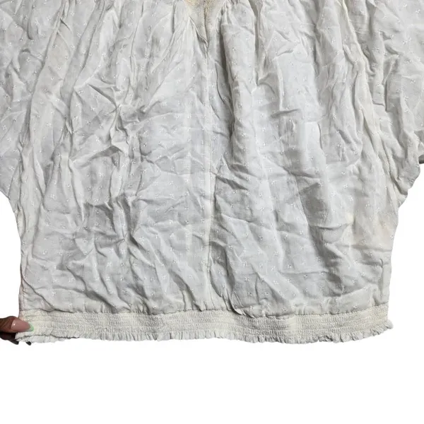 Anthropologie Feather‎ Bone Ivory Embroidered Edda Dolman Sleeve Blouse Size: XS - Image 6