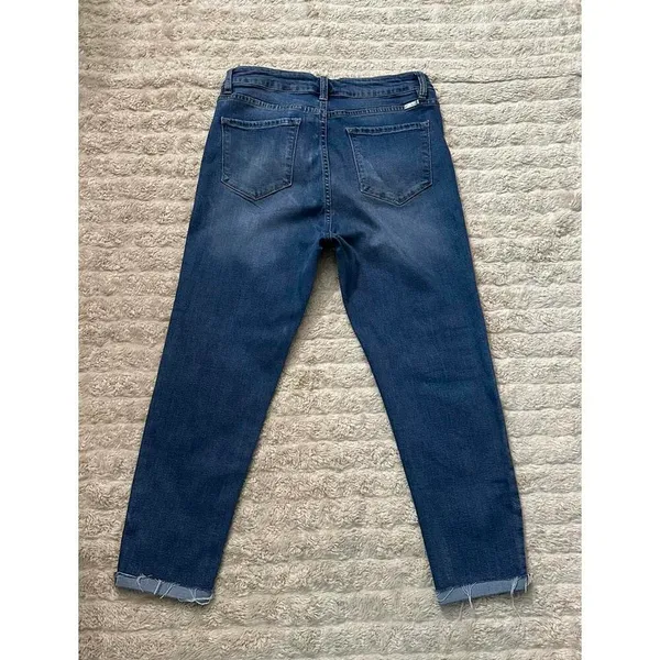 KanCan medium wash high-rise button fly cropped jeans Size 31 - Image 8