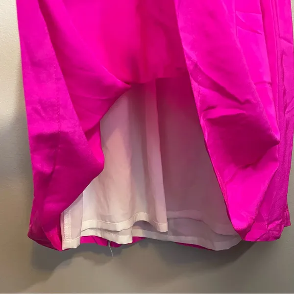 Amanda Uprichard 100% Silk Hot Pink Dress - Image 11