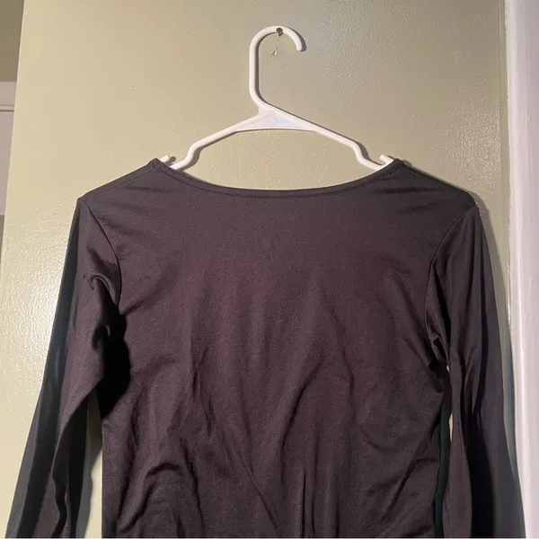 Wuhoupro‎ Women's Size Medium Long Sleeve T-Shirt Fleece Lined Black Microfiber - Image 7