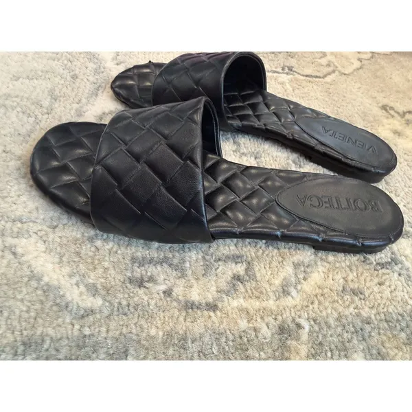 BOTTEGA VENETA Flat Sandal Black Sz 38 US Sz 8 $890 - Image 11