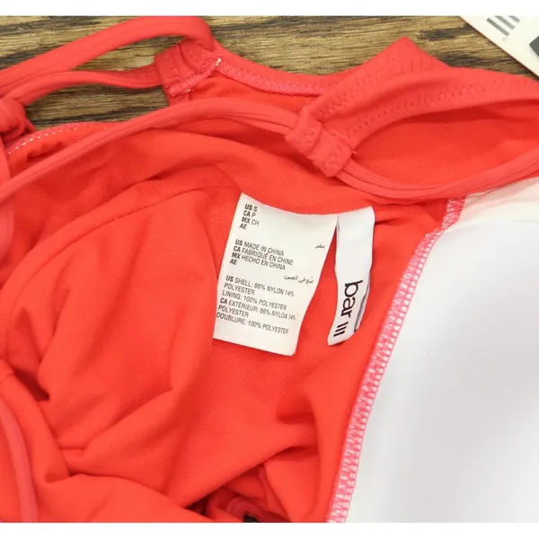NWT Bar III Womens V-Wire Plunge-Neck One Piece Swimsuit Bright Rose Pink S - Image 5