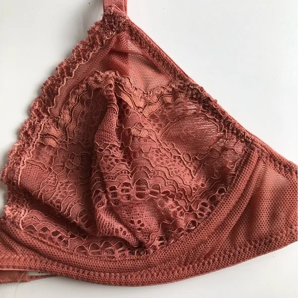 Free People Bra Triangle Lace Copper 32A New - Image 3