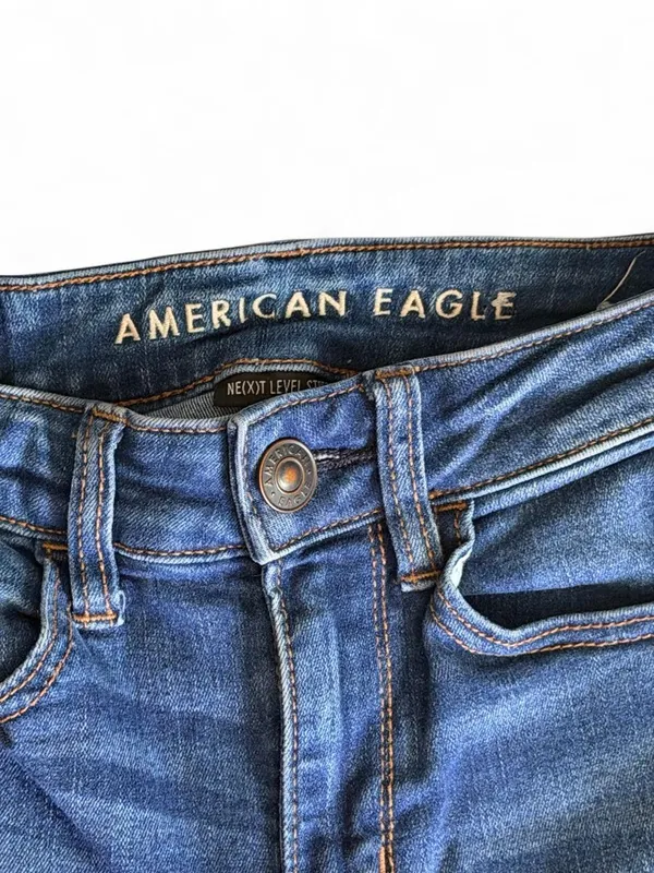 AE Ne(x)t Level Stretch Distressed High-Waisted Jeggings (00 Long) - Image 3