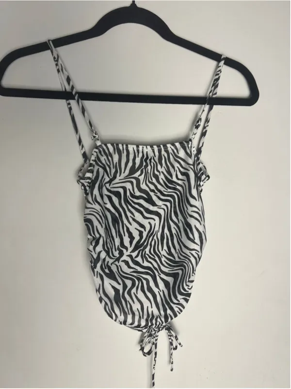 Princess Polly Zebra Print Ruched Corset Top Y2K Indie Sleaze US 2 - Image 5