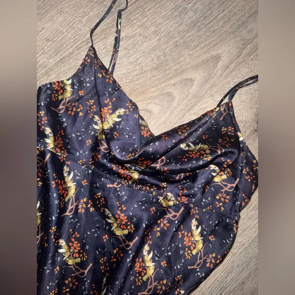 Victoria’s Secret 90’s Satin Chemise Slip Dress Cowl neck detail - Image 3