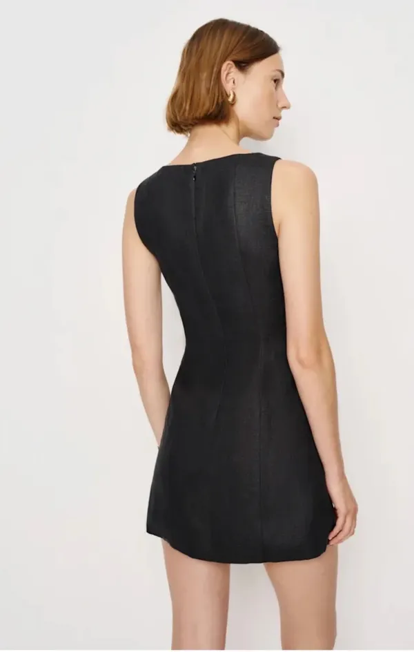 Reformation Black Mini Dress - Image 2