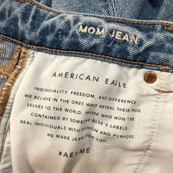 American Eagle High Rise Destroyed Mom Jeans  - Image 8