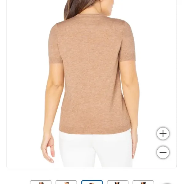Well Worn Ladies' Pointelle Short Sleeve Sweater NWT - Image 7