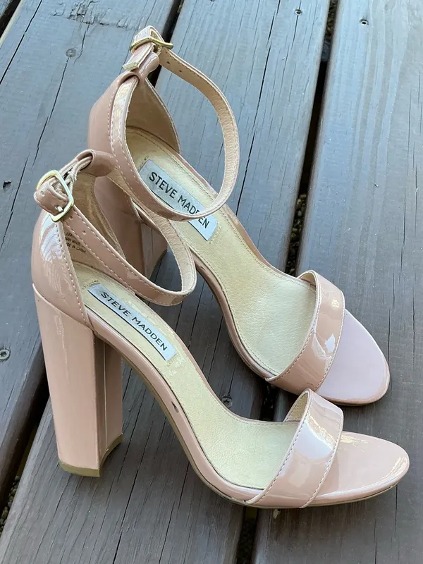 Steve Madden Blush Patent Block Heel Sandals🌷🌷 - Image 13