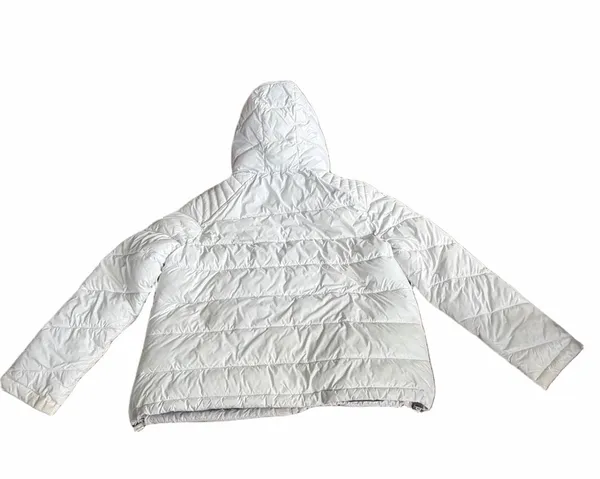Guess Women’s White Hooded Puffer Jacket - Image 2