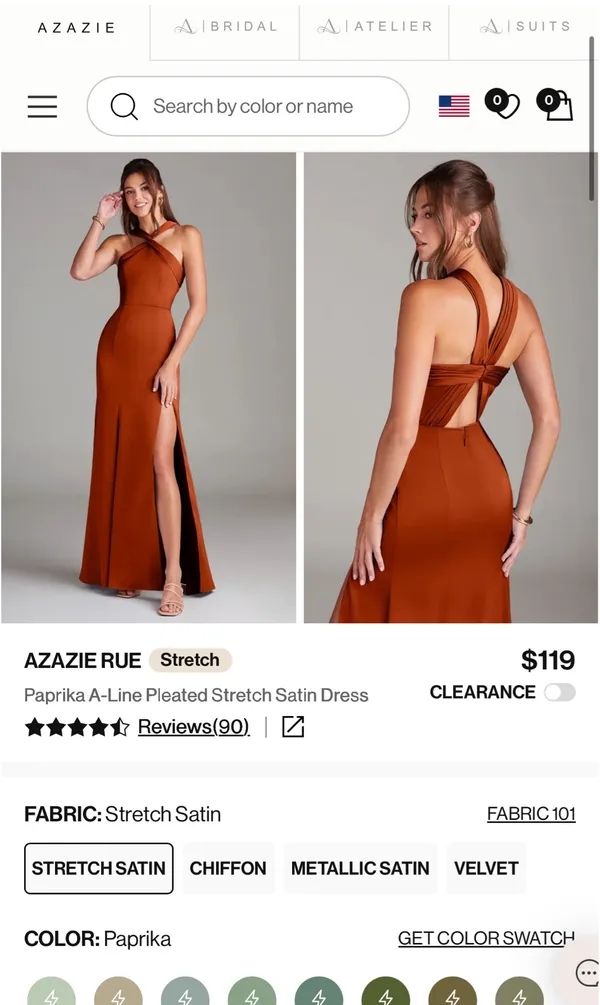 Azazie Rust Dress - Image 7