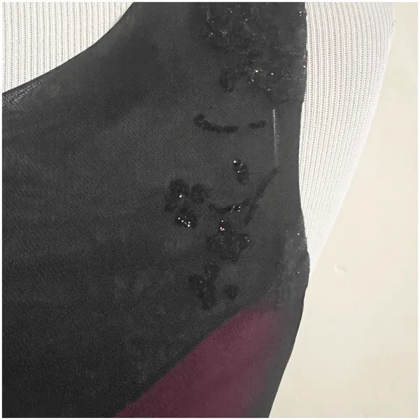 Byer Too Whimsygoth Midi Dress Mesh Black Overlay Pink Underlining Size Small - Image 3