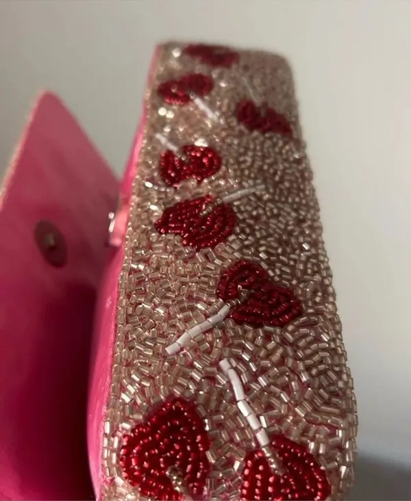 viral beaded lollipop shoulder bag sequins hand made Pink - Image 6