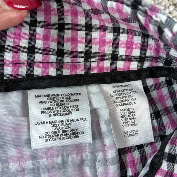 Jones New York Womens Plaid Bermuda Short Women 16 Pink Country Club Golf Resort - Image 7