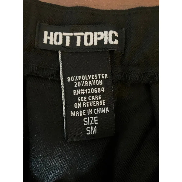 HOT TOPIC Black Pleated Cheer Skirt Size SM Small S Mini Skirt Kilt - Image 5