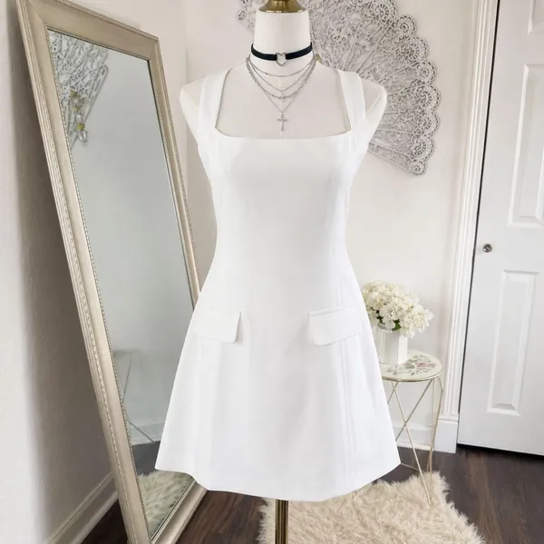 NWT Hello Molly Exclusive Sophisticated Icon Mini Dress White XL - Image 3