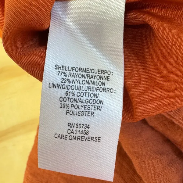 BCBGMAXAZRIA Terracotta Orange Smocked Embroidered Mini Dress AVS6BA87 Size 4 - Image 7