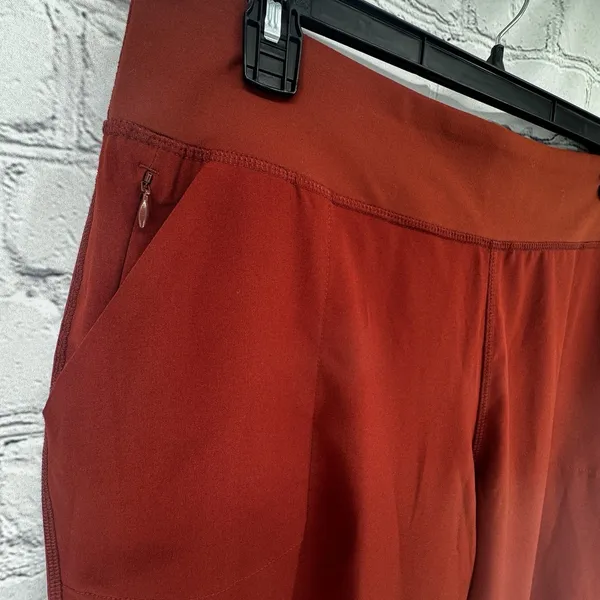 Lands End Everyday Active Pants L Rust Pull On Stretch Pockets Athleisure - Image 6