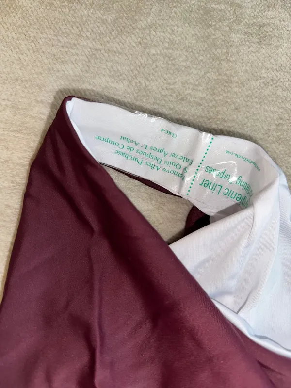 Burgundy full piece bathing suit  - Image 3