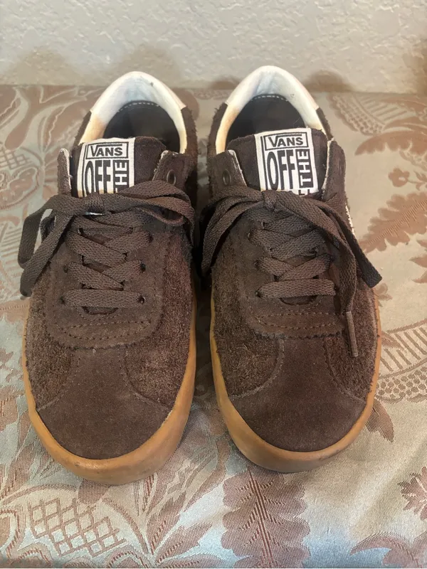 Vans Sport Low Bambino Shoes Sneakers Suede Chocolate Brown Gum Colorway 6.5 - Image 2