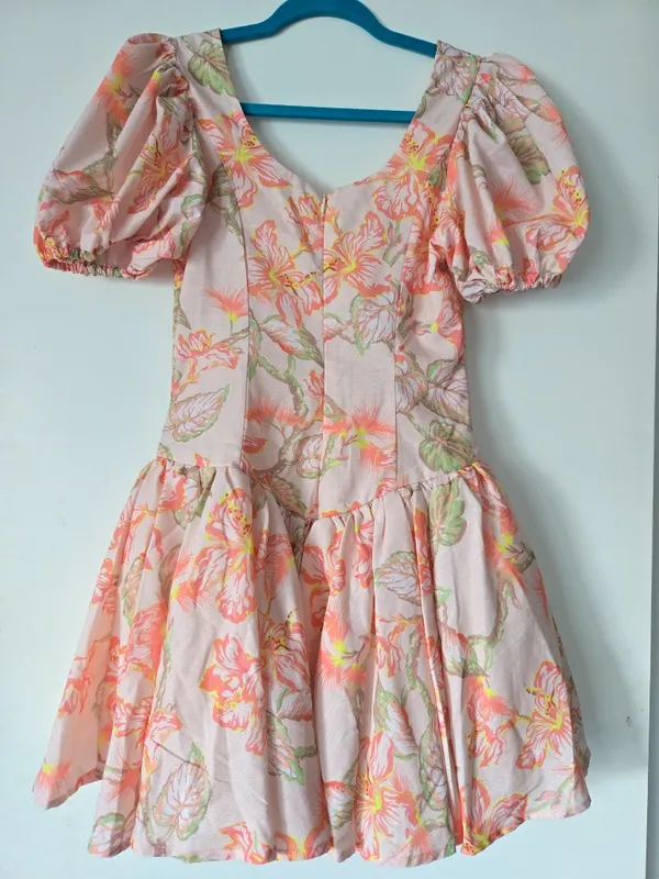 Mika & Gala Floral Puff Sleeve Mini Dress - Image 2