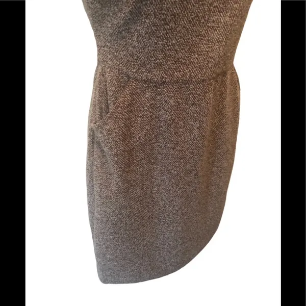 Zara Tweed Flecked Knit Lined Sheath Pencil Dress XS Career Fitted Mock Neck - Image 6