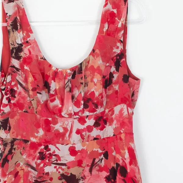 East 5th Womens Floral Babydoll Midi Dress Size 12‎ Sleeveless Artsy Y2K - Image 2