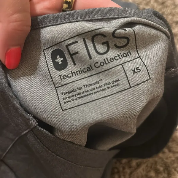 Figs Catarina Scrub Top Grey XS - Image 3
