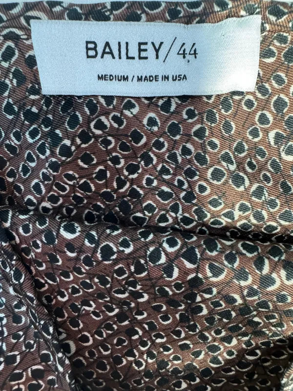 Bailey/ 44 Brown Cowl Neck Reptile Print Satin Midi Slip Dress - Image 7