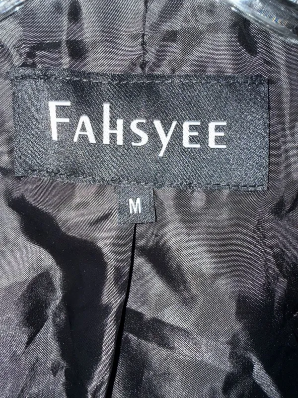 Fahsye Women's Black Faux Leather Asymmetrical Moto Biker Jacket - Image 9