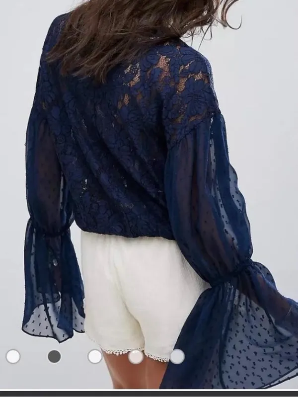 Free People Something Like Love Top size XS / SP. Navy blue. - Image 2