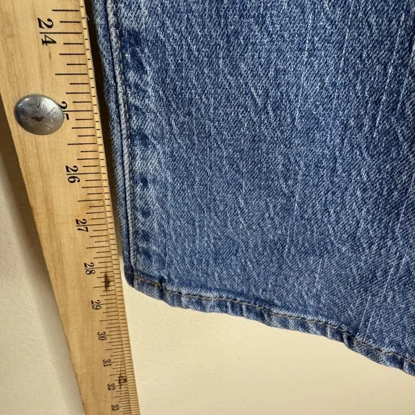 Jordache‎ Jeans Womens 6 Blue Baggy Mid-Rise Wide Leg Cropped Denim flare pants - Image 6