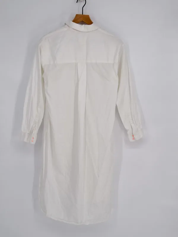 Anthropologie Maeve White Cotton Button Down Shirt Tunic S - Image 3
