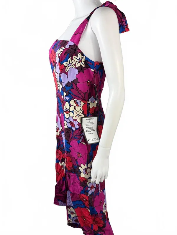 Adrianna Papell Berry Multi Printed Midi Dress - Image 3