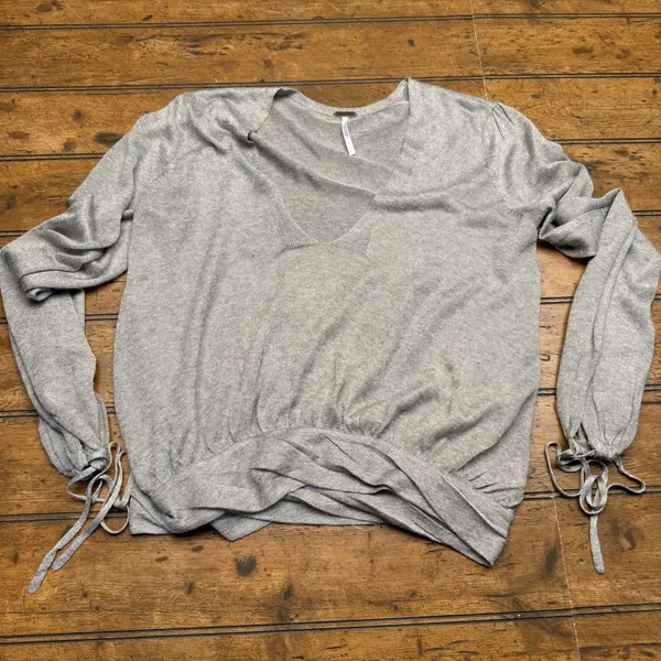 free people long sleeve top With Toe Up‎ Sleeves Flowy Size Small Fall Winter - Image 4