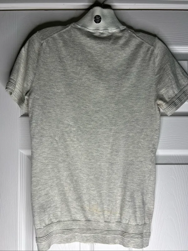 Asmar Equestrian, Women's Grey Short-Sleeve Zip Polo with Contrast Collar - Image 4