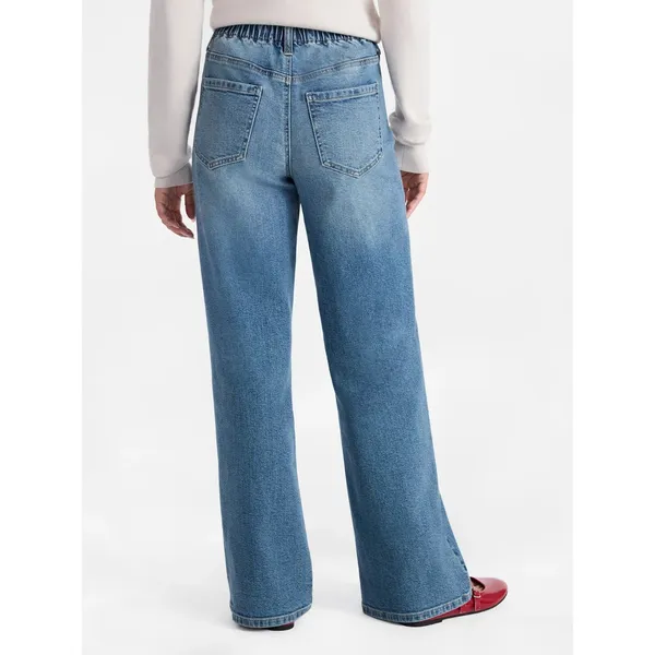 No Boundaries Womens Jeans Sz XS Medium Wash High Rise Baggy Wide Leg Denim NWT - Image 2