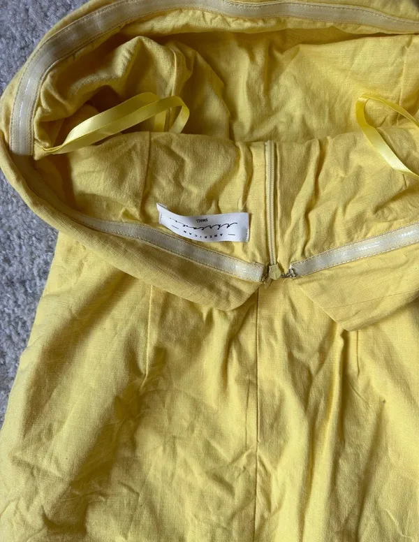 American Threads Yellow Strapless  Dress - Image 3