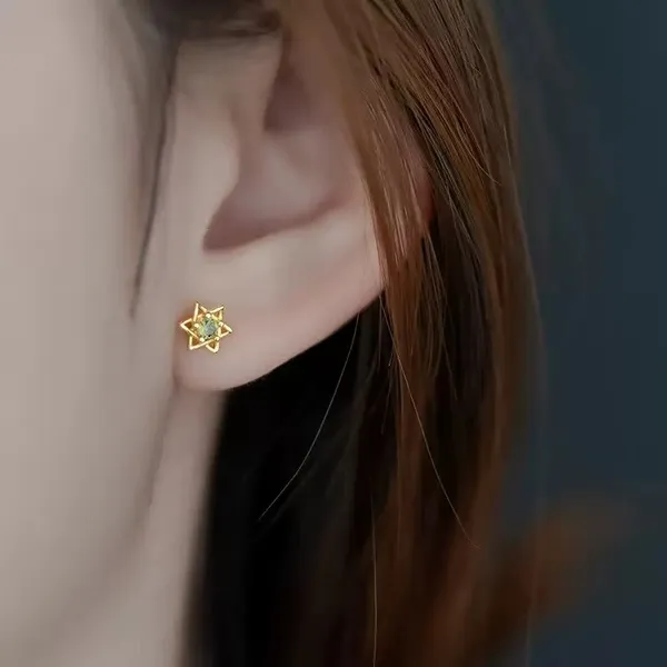 5mm Small Tiny Star Stud Earrings for Women Gold - Image 3