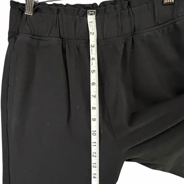 Reserved‎ Flared Sweatpants Size M Black Cotton Jersey Lounge Comfort Athleisure - Image 7