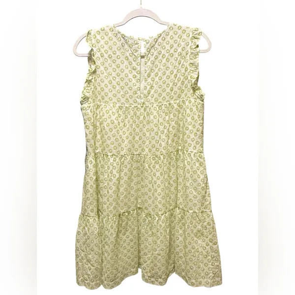 ModCloth Day Tripping Eyelet‎ Flower Fields Trapeze Dress Green White Sz M NEW - Image 11
