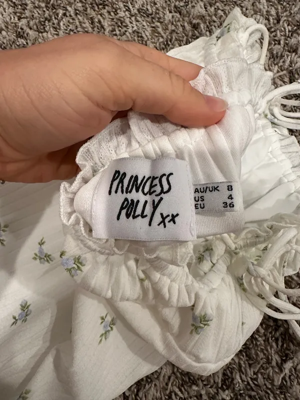 Princess Polly white floral mini dress - Image 4