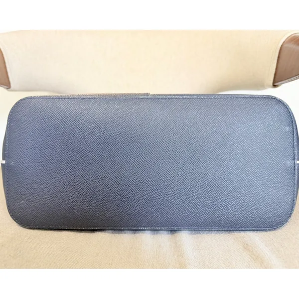 Coach Prince Street Perforated Leather Satchel Tote Navy Blue Crossbody Bag - Image 4