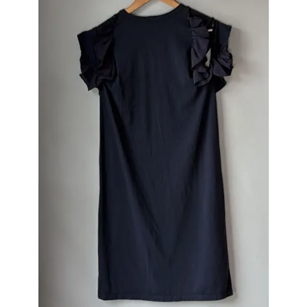 Anthropologie CLU Cotton Silk Jersey Flutter Sleeve Dress - Image 2