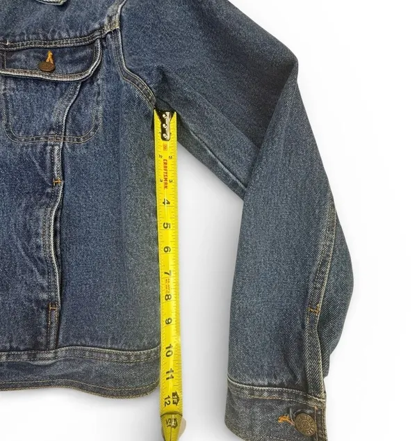 Vintage Bill Blass Jeans Women's Small Blue Denim Trucker Jacket - Image 7