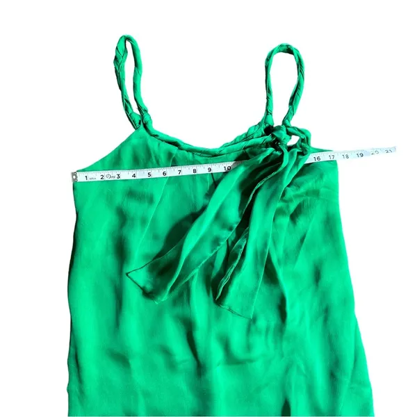 Graham & Spencer Green 100% Silk Dress Size P - Image 4