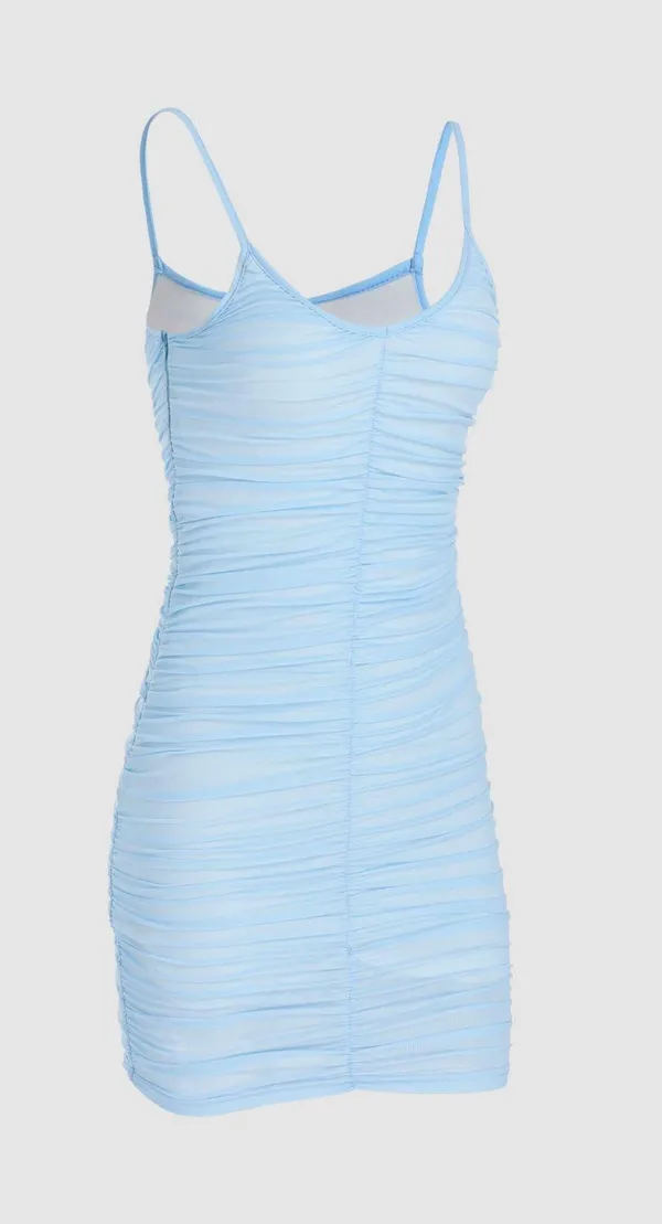 Cider Blue Bodycon Mini Dress - Image 2