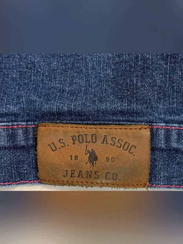 U.S. Polo Assn. Dark Indigo Denim with Pink Logo Stitching - Image 5